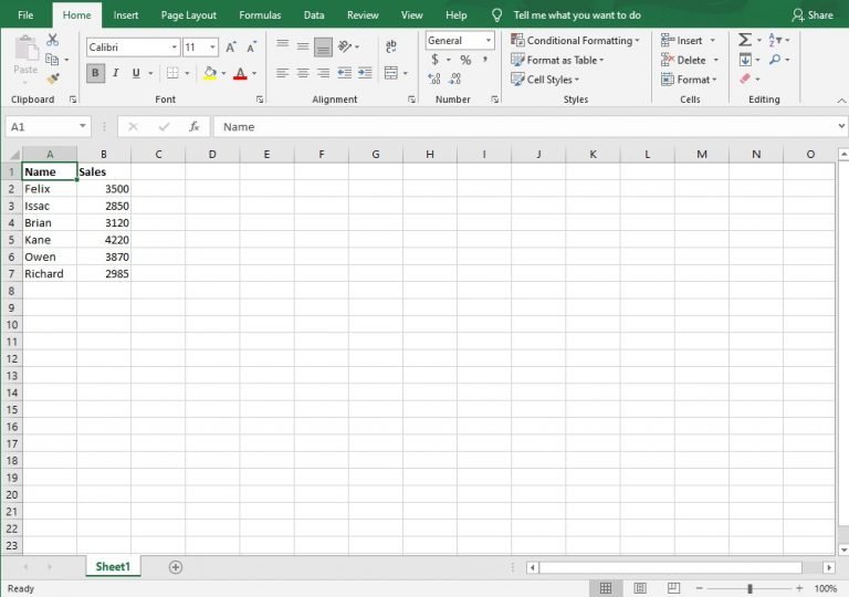 Guide To Flip Data In Excel Using SORT And Helper Column